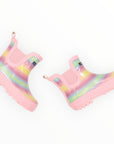 Glitter Rainbow Short Gumboot Pink