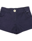 Girls Stretch Twill Short Navy