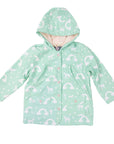 Colour Change Unicorn Raincoat Mint