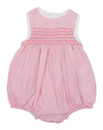 Classic Smocked Sunsuit Pink