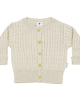 Cable Knit Cardigan Beige