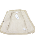 Sherpa Lined Cord Jacket Beige