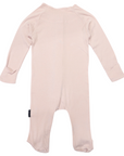 Cotton Modal Double Zip Romper Dusty Pink