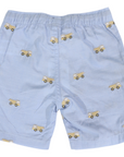 Embroidered Truck Chambray Short Light