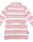 Striped Knit Dress Dusty Pink