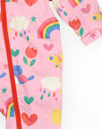 Spring Rainbow Rainsuit Pink