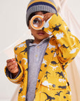 Dinosaur Colour Change Raincoat Mustard