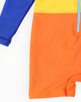 Colour Block Zip Rash Suit