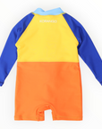 Colour Block Zip Rash Suit