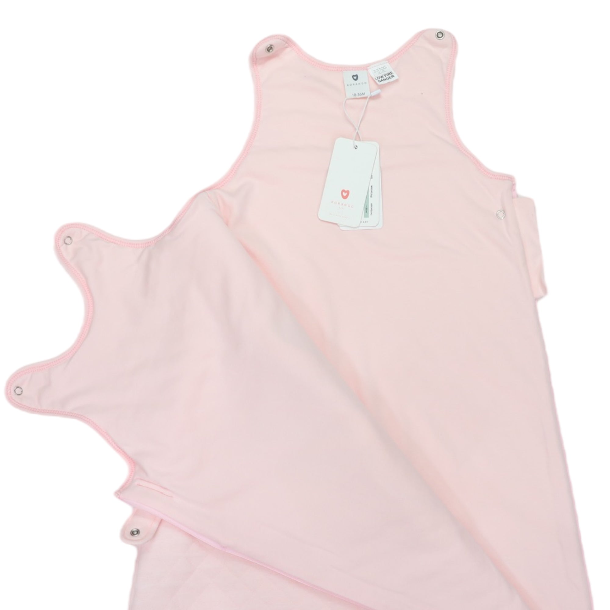Lined Sleeping Bag with Bunny Applique Pink