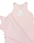Lined Sleeping Bag with Bunny Applique Pink