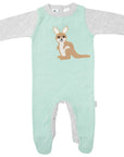 Kangaroo Knit Romper Mint