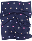 Polkadot Knit Blanket Navy