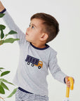 Long Sleeve Top with Truck Navy