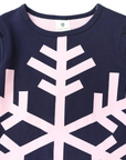 Snowflake Print Top Navy