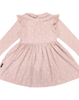 Unicorn Print Cotton Dress Dusty Pink