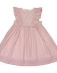 Gold Spot Cotton Lawn Frill Dress Pink