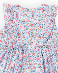 Floral Smocked Dress Blue