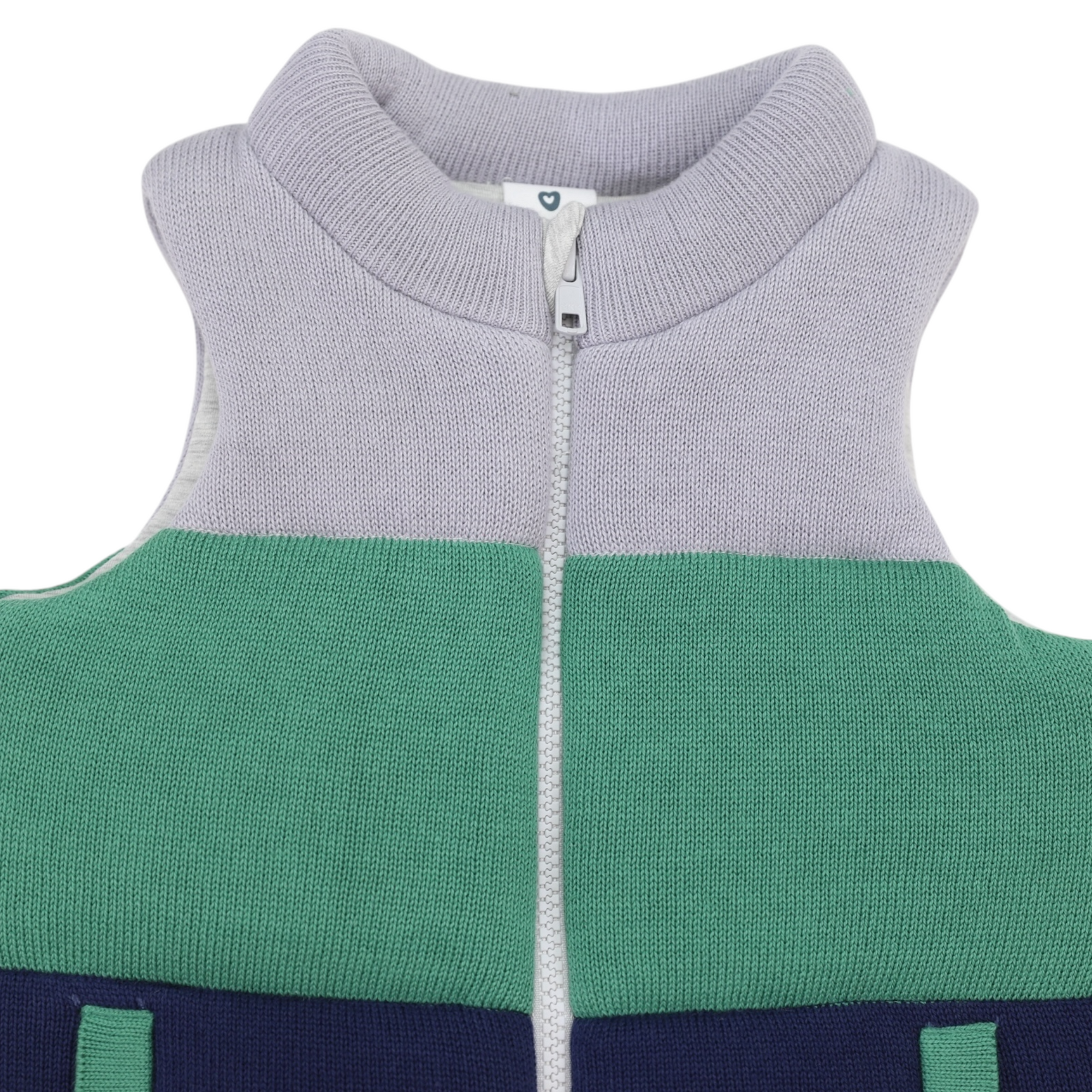 Padded Knit Vest Green
