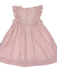 Gold Spot Cotton Lawn Frill Dress Pink
