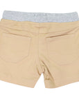 Stretch Twill Short with Drawstring Sheepskin