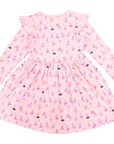 Dancing Unicorn Print Dress Pink