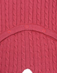Cable Knit Romper Red