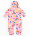 Spring Rainbow Rainsuit Pink