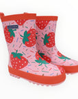 Strawberries & Sprinkles Gumboot Pink