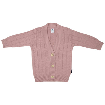 Knit Cardigan Long Dusty Pink