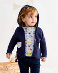 Hooded Knit Jacket Navy