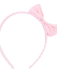 Gingham Headband Pink