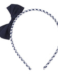 Gingham Headband Navy