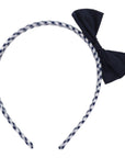 Gingham Headband Navy