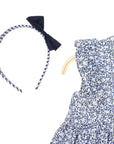 Gingham Headband Navy