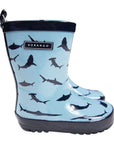 Shark Print Gumboot Blue