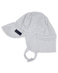 Cotton Legionnaires Sun Hat Grey Marle Stripe