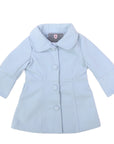Faux Wool Collared Overcoat Alice Blue