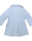 Faux Wool Collared Overcoat Alice Blue