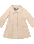 Faux Wool Collared Overcoat Beige