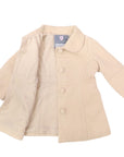 Faux Wool Collared Overcoat Beige