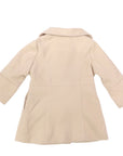 Faux Wool Collared Overcoat Beige