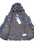 Dinosaur Raincoat Terry Towelling Lined Navy