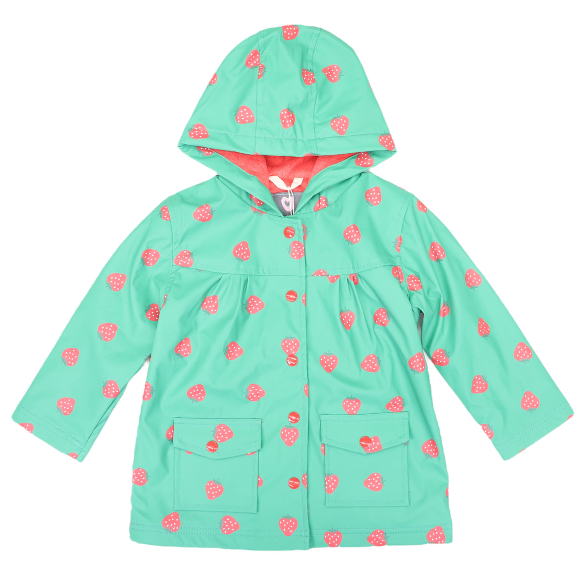 Girls hot sale metallic raincoat