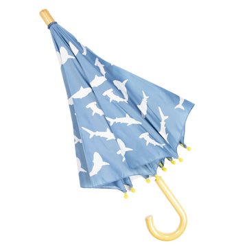 Colour Change Shark Umbrella Blue