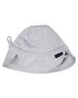 Cotton Legionnaires Sun Hat Grey Marle Stripe
