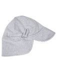 Cotton Legionnaires Sun Hat Grey Marle Stripe