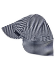 Cotton Legionnaires Sun Hat Navy Stripe
