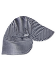 Cotton Legionnaires Sun Hat Navy Stripe