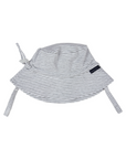 Cotton Sun Hat Grey Marle Stripe